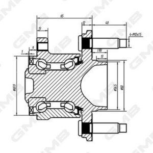 Изображение 5, GH34860M Ступица CHEVROLET Aveo (12-) задняя (R14) GMB