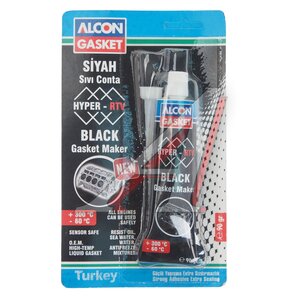 Изображение 1, M-3304 Герметик прокладка черный термостойкий 90мл (Уценка) ALCON