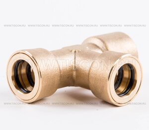 Изображение 5, 467.T.8-6-8.31.В Соединитель трубки ПВХ, полиамид d=6мм-8мм-8мм тройник латунь TISCON