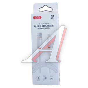 Изображение 2, NB302 White Кабель iPhone (5-) 3A 1м белый XO