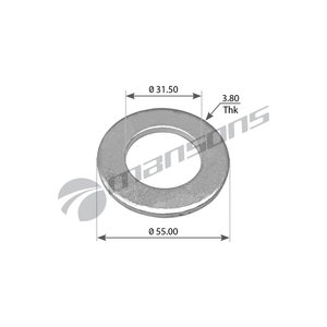 Изображение 1, WA145 Шайба BPW болта рессорного (55x31.5x3.8мм) MANSONS