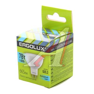 Изображение 2, EL-LED-JCDR-7W-GU5.3-4K Лампа светодиодная JCDR-7W-GU5.3-4K (10W) 220V ERGOLUX