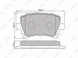 Изображение 2, BD1204 Колодки тормозные AUDI A4 (04-08) задние (4шт.) LYNX