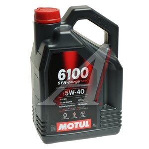 Изображение 1, 112926 Масло моторное 6100 SYNERGIE 5W40 п/синт.4л MOTUL
