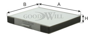 Изображение 4, AG575CF Фильтр воздушный салона HYUNDAI Elantra (00-), Matrix (01-) GOODWILL