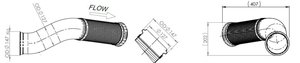 Изображение 3, 8AA012 Труба приемная глушителя VOLVO FH с гофрой E-line DINEX