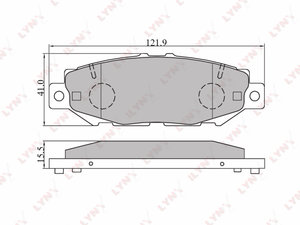 Изображение 1, BD7528 Колодки тормозные LEXUS GS300 (93-97) задние (4шт.) LYNX