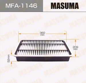 Изображение 2, MFA1146 Фильтр воздушный TOYOTA Hiace (06-) MASUMA