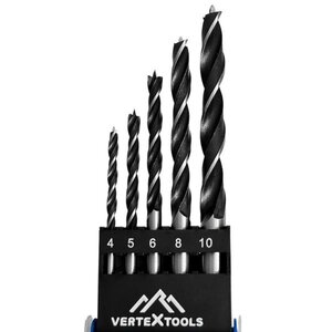 Изображение 2, 0089-5 Набор сверл по дереву 4.0-10.0мм (5шт.) VERTEXTOOLS