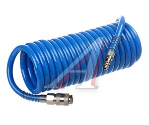Изображение 1, LG-14013 Шланг компрессора 8х12мм 5м спиральный полиуретановый с быстроразъемами LIGE