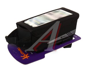 Изображение 2, 11612 Велосумка на раму с чехлом для телефона черная KLONK