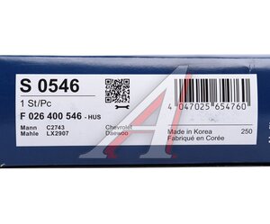 Изображение 4, F026400546 Фильтр воздушный CHEVROLET Epica (03-06) (JA-D12) BOSCH
