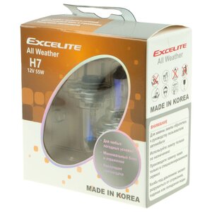 Изображение 1, EX-10709 Лампа 12V H7 55W PX26d до 3100K (2шт.) All Weather EXCELITE