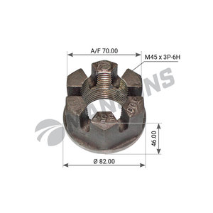 Изображение 1, 300.354 Гайка BPW ступицы корончатая (М42х3 SW65) MANSONS