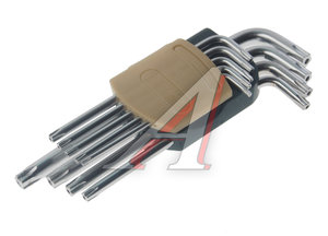 Изображение 1, RF-50913 Набор ключей TORX TS10-TS50 Г-образных 5-лучевых 9 предметов с отверстием в держателе ROCKFORCE