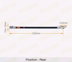 Изображение 1, BH598 Шланг тормозной TOYOTA Land Cruiser 200 задний левый MASUMA