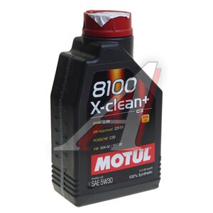 Изображение 1, 102259 Масло моторное 8100 X-CLEAN+ 5W30 синт.1л (Уценка) MOTUL