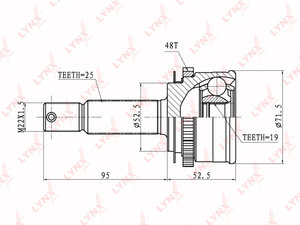 Изображение 1, CO3602A ШРУС наружный HYUNDAI Getz (02-) комплект LYNX