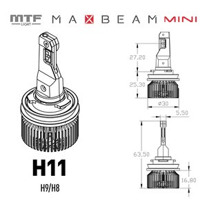 Изображение 4, MM11K6 Лампа светодиодная 12V H11 PGJ19-2 бокс (2шт.) MTF