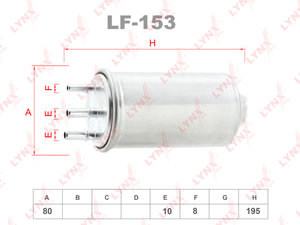 Изображение 1, LF153 Фильтр топливный RENAULT Duster (10-) LYNX