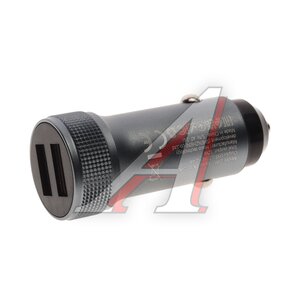 Изображение 1, Z49 серый Устройство зарядное в прикуриватель 2USB 12V HOCO