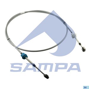 Изображение 2, 033.461 Трос КПП VOLVO FM, FMX L=2890мм серый SAMPA