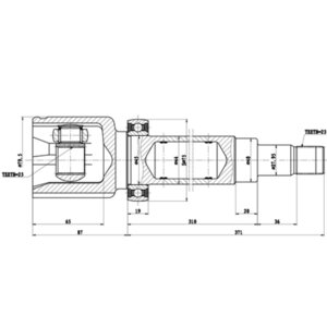 Изображение 1, Z87932R ШРУС внутренний FORD Focus (08-11) комплект ZIKMAR