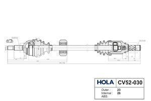 Изображение 4, CV52-030 Привод передних колес ЛАДА X-Ray (23/26 шл.) правый HOLA