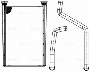 Изображение 3, LRh1525 Радиатор отопителя КАМАЗ-54901 MERCEDES Atego, Actros, Arocs (13-) LUZAR
