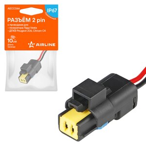 Изображение 1, AECC066 Разъём 2 pin с проводами для генератора AIRLINE