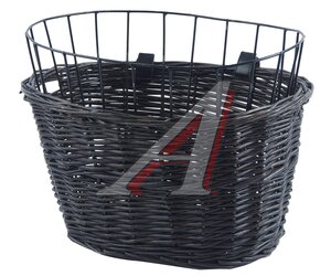 Изображение 2, HT-WK-050 Корзина велосипедная передняя 35х25х24мм коричневая Bear Bike