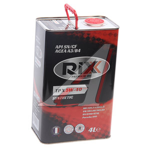 Изображение 1, RX0007TPX Масло моторное TP X SN/CF 5W40 синт.4л RIXX