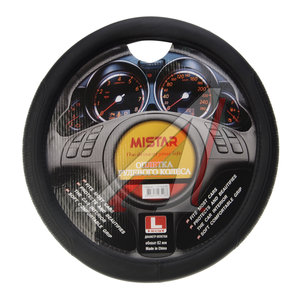 Изображение 1, MIS-17STW38 BK (L) Оплетка руля (L) 39-41см черная MISTAR