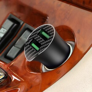 Изображение 5, Z39 black Устройство зарядное в прикуриватель 2USB 12V HOCO