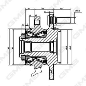 Изображение 5, GH34900A Ступица SSANGYONG Kyron (13-), Rexton (13-) (AWD) передняя GMB