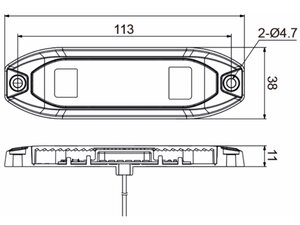 Изображение 4, 370-26-002 Фонарь габаритный желтый светодиодный 12/24V MEGAPOWER