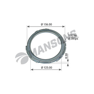 Изображение 1, 300.305 Кольцо АБС BPW (125x156x8.5 z=100) MANSONS