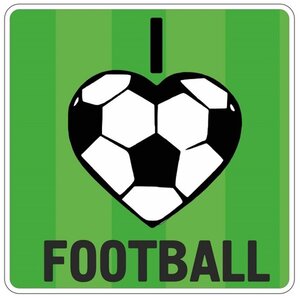 Изображение 2, VRC 606-06 Наклейка виниловая "I Love Footbal" 10х10см MASHINOKOM