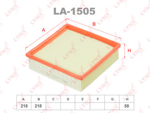 Изображение 1, LA1505 Элемент фильтрующий ВАЗ-2108-2115, 2123i воздушный LYNX