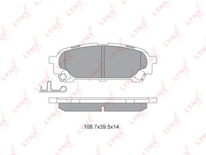 Изображение 2, BD7113 Колодки тормозные SUBARU Forester (02-05) задние (4шт.) LYNX