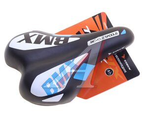 Изображение 2, HF-AZ-5593 Седло велосипедное детское 230x145мм с замком черно-синее Bmx Style