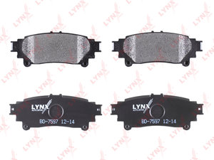 Изображение 2, BD7597 Колодки тормозные TOYOTA Highlander (13-) задние (4шт.) LYNX