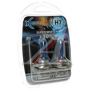 Изображение 1, 1007046 Лампа 12V H7 55W PX26d +30% 4000K блистер (2шт.) Super White XENITE
