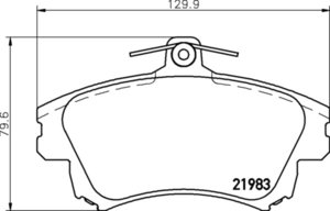 Изображение 2, MDB2767 Колодки тормозные MITSUBISHI Carisma (97-) передние (4шт.) MINTEX