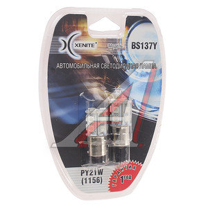 Изображение 1, 1009303 Лампа светодиодная 12V PY21W BA15S желтая блистер (2шт.) XENITE