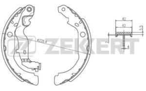 Изображение 3, BK4264 Колодки тормозные RENAULT Duster (10-) задние барабанные (4шт.) ZEKKERT