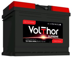 Изображение 1, 6СТ66(0) 56649 Аккумулятор VOLTHOR Supreme 66А/ч обратная полярность