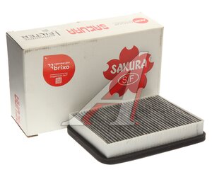 Изображение 2, CAC25040 Фильтр воздушный салона ВАЗ-2110-2112 угольный SAKURA