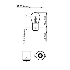 Изображение 6, 12498LLECOCP Лампа 12V P21W BA15s Long Life Eco Vision PHILIPS
