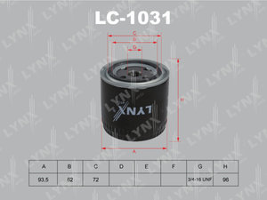 Изображение 2, LC1031 Фильтр масляный ВАЗ-2101 LYNX